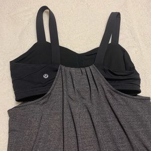 Lululemon Black Tank/Sport bra Top